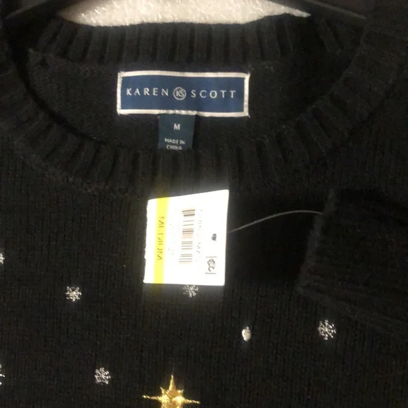 NWT Karen Scott long sleeve Christmas trees sweater-M - Picture 12 of 12